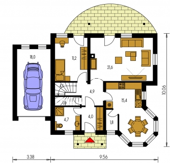 Floor plan of ground floor - KLASSIK 141